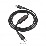 Кабел USB A/C TCAB-259-HB-TYPE-C 1.2M HOCO SELECTED черен